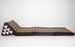 Foldout Triangle Thai Cushion, 15 Hole 3 Fold Kapok100%, Brown/Burgundy
