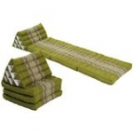 Foldout Triangle Thai Cushion, , Kapok, Green