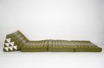 Foldout Triangle Thai Cushion, , Kapok, Green
