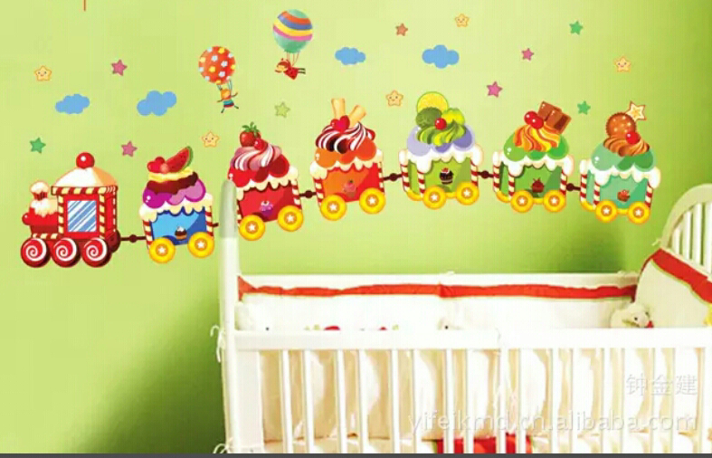 Cup Cake Wallsticker 50x70 cm.
