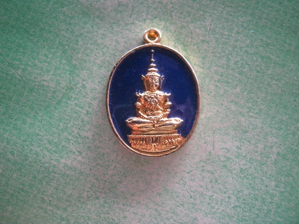 พระแก้วมรกตสมโภชกรุงรัตนโกสินทร์200ปีปี25กาไหล่ทองลงยาสีฟ้า