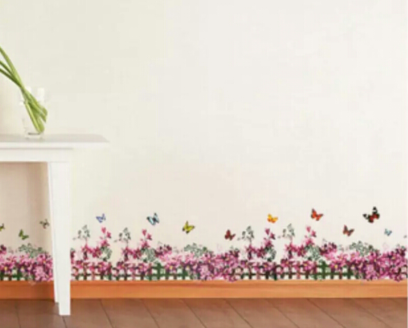 สติ๊กเกอร์ติดผนังบ้าน รั้วดอกไม้ 50*70 ซม. สติ๊กเกอร์ติดผนังบ้าน รั้วดอกไม้ 50*70 ซม.