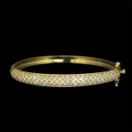 กำไลข้อมือทอง 14k gold plated ประดับเพชร CZ เปล่งประกายสุดหรู