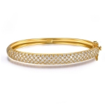 กำไลข้อมือทอง 14k gold plated ประดับเพชร CZ เปล่งประกายสุดหรู