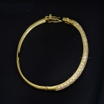 กำไลข้อมือทอง 14k gold plated ประดับเพชร CZ เปล่งประกายสุดหรู