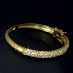 กำไลข้อมือทอง 14k gold plated ประดับเพชร CZ เปล่งประกายสุดหรู