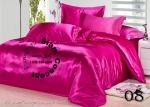 ผ้าซาตินปูที่นอน 6 ฟุต (SB 608 สี Rose Red)