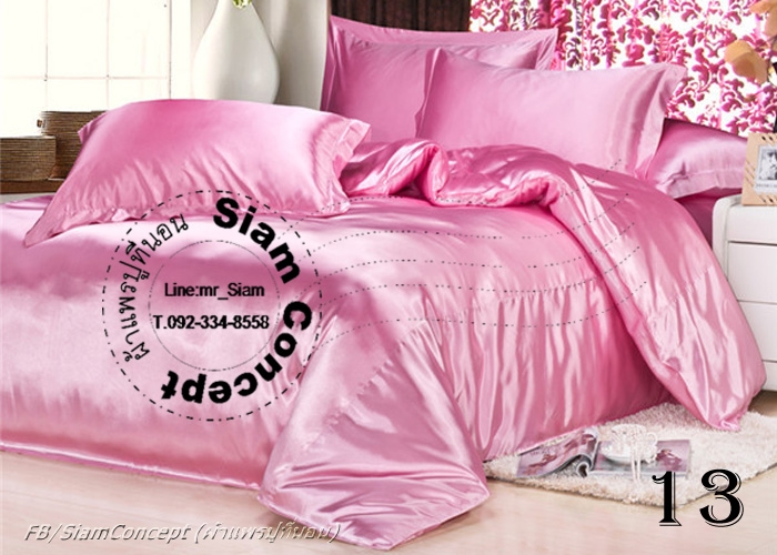 ผ้าซาตินปูที่นอน 6 ฟุต (SB 613 สี Shower)