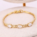 สร้อยข้อมือทอง 18k gold filled ประดับเพชร CZ เกรดพรีเมี่ยม ดีไซน์สวยหรู