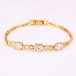 สร้อยข้อมือทอง 18k gold filled ประดับเพชร CZ เกรดพรีเมี่ยม ดีไซน์สวยหรู