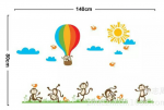 ลิงน้อยบนบอลลูน 60*90 cm.