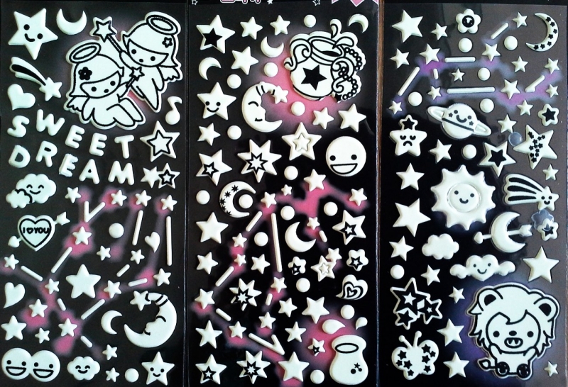 3 PCS.GLOWING IN THE DARK 9.5*14.5 CM #2