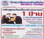 เรียนระดับปริญญาตรี 4 ปี (เทียบโอนประสบการณ์ทำงาน เรียนแค่ 1 ปี)