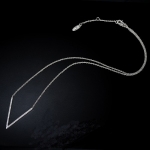 สร้อยคอทองคำขาว 18k gold plated พร้อมจี้ในตัวประดับเพชร CZ ดีไซน์สวยเก๋