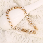 สร้อยข้อมือทอง 18k gold filled ประดับเพชร CZ เกรดพรีเมี่ยมตลอดเส้น สวยมากๆ ค่ะ