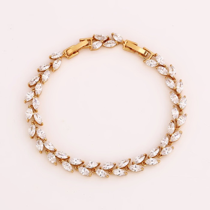 สร้อยข้อมือทอง 18k gold filled ประดับเพชร CZ เกรดพรีเมี่ยมตลอดเส้น สวยมากๆ ค่ะ