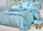 ปลอกผ้านวมซาติน King Size (DS 907 สี Light Blue)