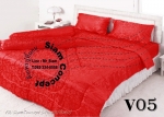 ผ้าแพรปูที่นอน 3.5 ฟุต Premium (V305 สี Red)