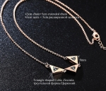 สร้อยคอทองพิ้งโกล์ว 18k Rose Gold Plated พร้อมจี้เพชร CZ ในตัว ดีไซน์สวยมากๆ ค่ะ