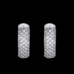 ค่างหูทองคำขาว 18k white gold plated ประดับเพชร CZ คุณภาพเยี่ยมเปล่งประกาย