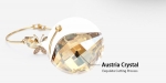 สร้อยข้อมือทอง 14k กำไลทอง 14k gold plated ประดับสวารอฟสกี้คริสตัลแท้สีแชมเปญ สวยมากๆ ค่ะ
