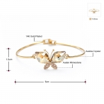 สร้อยข้อมือทอง 14k กำไลทอง 14k gold plated ประดับสวารอฟสกี้คริสตัลแท้สีแชมเปญ สวยมากๆ ค่ะ