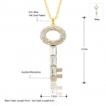 สร้อยคอทองคำ 14k gold plated พร้อมจี้ประดับสวารอฟสกี้คริสตัลแท้ สวยมากๆ ค่ะ