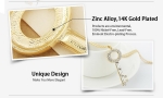 สร้อยคอทองคำ 14k gold plated พร้อมจี้ประดับสวารอฟสกี้คริสตัลแท้ สวยมากๆ ค่ะ