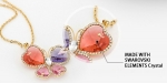 สร้อยคอทองคำ 14k gold plated ประดับจี้ห้อยคอออสเตรียนคริสตัลจากสวารอฟสกี้แท้ สวยมากค่ะ