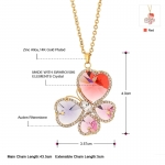 สร้อยคอทองคำ 14k gold plated ประดับจี้ห้อยคอออสเตรียนคริสตัลจากสวารอฟสกี้แท้ สวยมากค่ะ
