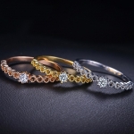 เซ็ตแหวนทอง 3 กษัตริย์ 18k gold plated ประดับเพชร CZ เกรดพรีเมี่ยม ไซส์ 7