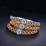 เซ็ตแหวนทอง 3 กษัตริย์ 18k gold plated ประดับเพชร CZ เกรดพรีเมี่ยม ไซส์ 7