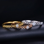 เซ็ตแหวนทอง 3 กษัตริย์ 18k gold plated ประดับเพชร CZ เกรดพรีเมี่ยม ไซส์ 7