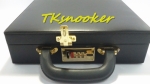 กระเป๋าหนัง ลูกผีลาย/ลูกสนุกฯ (รหัส) leather billiard snooker ball bag with code(16ิballs)