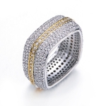 แหวนทอง 18k gold plated ประดับเพชร CZ เกรดพรีเมี่ยมรอบวง สวยหรูมากๆ ค่ะ