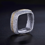 แหวนทอง 18k gold plated ประดับเพชร CZ เกรดพรีเมี่ยมรอบวง สวยหรูมากๆ ค่ะ