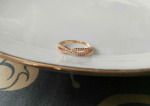แหวนทอง pink gold 18k infinity design gold plated ประดับเพชร cz