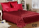 ผ้านวมซาติน 5 ฟุต Queen Size ( SN-502 สี Wine Red ทูโทน )