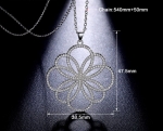 สร้อยคอ 18k Platinum Plated พร้อมจี้ห้อยคอประดับเพชร CZ สวยมากๆ ค่ะ