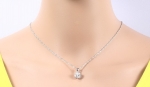 เซ็ตเครื่องประดับ สร้อยคอ แหวน ต่างหู ทองคำขาว 18k white gold filled ประดับเพชร CZ Ball