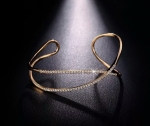 กำไลข้อมือทอง 18k Gold Plated ประดับเพชร CZ เปล่งประกาย