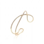กำไลข้อมือทอง 18k Gold Plated ประดับเพชร CZ เปล่งประกาย