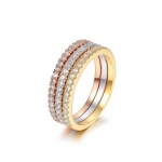 เซ็ตแหวนทอง 3 กษัตริย์ 18k gold plated ประดับเพชร CZ เปล่งประกาย