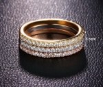 เซ็ตแหวนทอง 3 กษัตริย์ 18k gold plated ประดับเพชร CZ เปล่งประกาย
