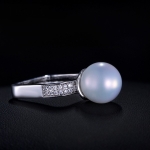 แหวน 18k Platinum Plated ประดับเพชร CZ และหัวแหวนทุกสังเคราะห์