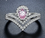 แหวน 18k Platinum Plated ประดับเพชร CZ เปล่งประกาย น่ารักมากค่ะ