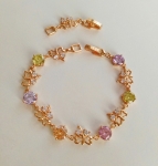 สร้อยข้อมือทอง 18k Gold Filled ประดับเพชร CZ สีหวาน ดีไซน์น่ารัก