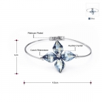 กำไลข้อมือ Platinum Plated ประดับออสเตรียคริสตัลแท้จากสวารอฟสกี้