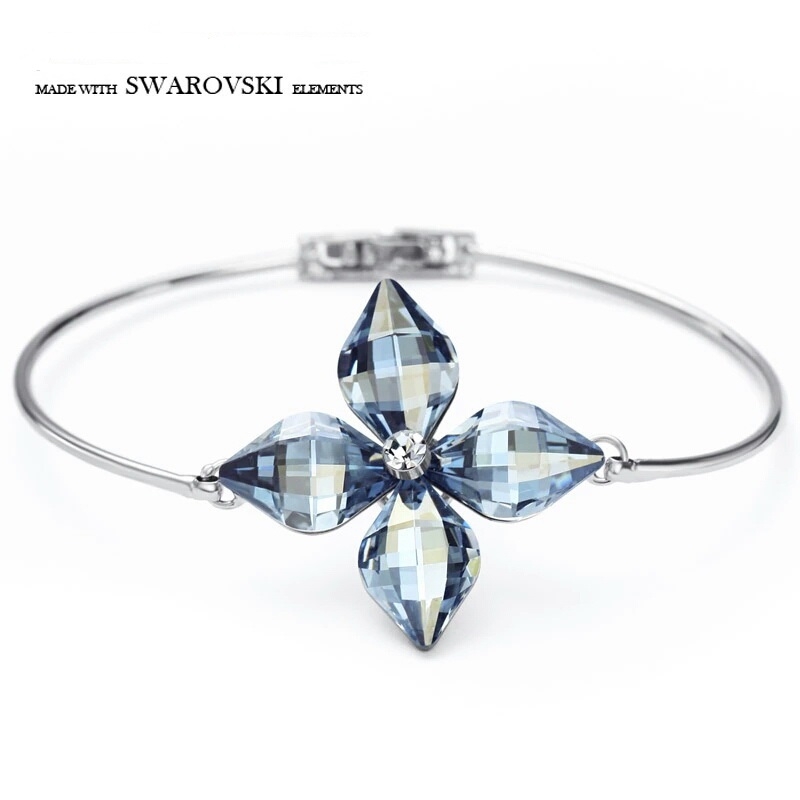 กำไลข้อมือ Platinum Plated ประดับออสเตรียคริสตัลแท้จากสวารอฟสกี้ กำไลข้อมือ Platinum Plated ประดับออสเตรียคริสตัลแท้จากสวารอฟสกี้