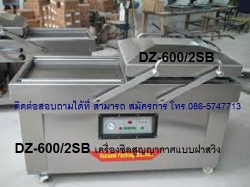 เครื่องซีลสูญญากาศ เครื่องแพ็คสูญญากาศแบบฝาสวิง ราคาถูก รุ่น DZ-600/2SB เครื่องซีลสูญญากาศ เครื่องแพ็คสูญญากาศแบบฝาสวิง ราคาถูก รุ่น DZ-600/2SB